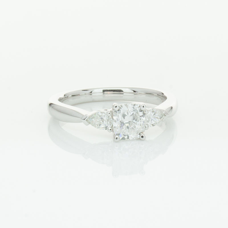 18ct White Gold .76ct Cushion Cut Diamond Ayla Ring-Ring-Walker & Hall