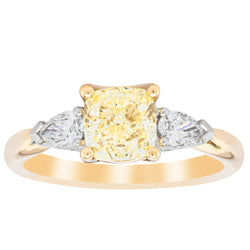 18ct Yellow Gold 1.52ct Yellow Diamond Ayla Ring - Ring - Walker & Hall
