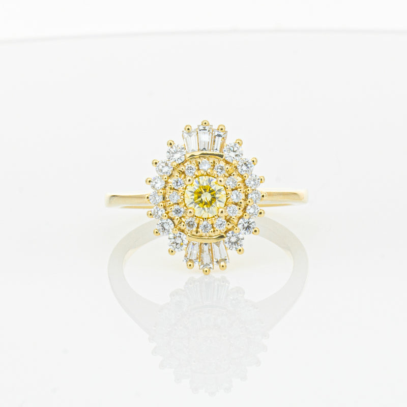 18ct Yellow Gold Yellow Diamond Ring-Ring-Walker & Hall