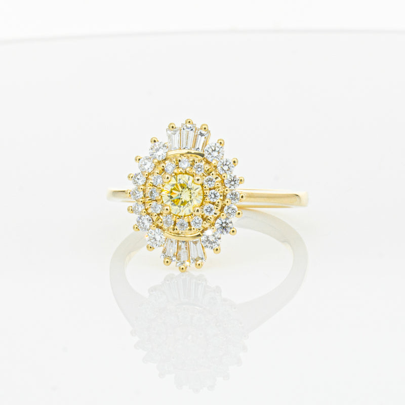 18ct Yellow Gold Yellow Diamond Ring-Ring-Walker & Hall