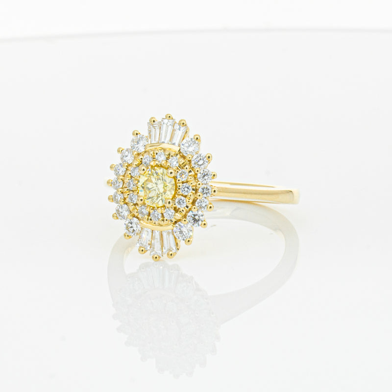 18ct Yellow Gold Yellow Diamond Ring-Ring-Walker & Hall