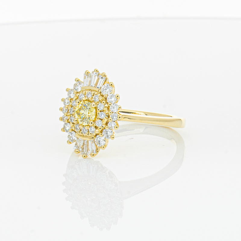 18ct Yellow Gold Yellow Diamond Ring-Ring-Walker & Hall