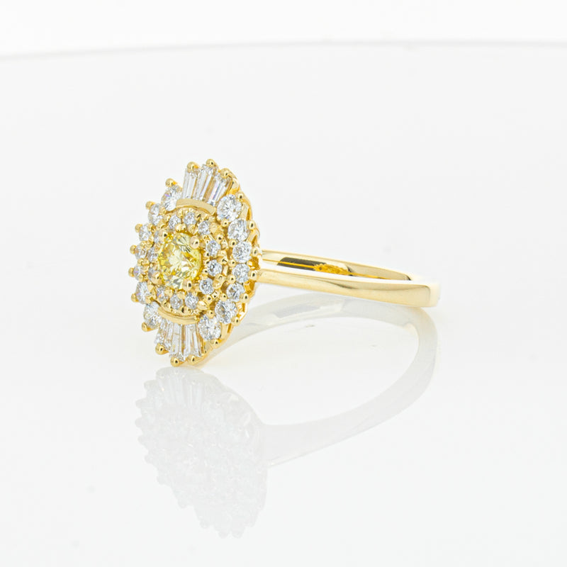 18ct Yellow Gold Yellow Diamond Ring-Ring-Walker & Hall