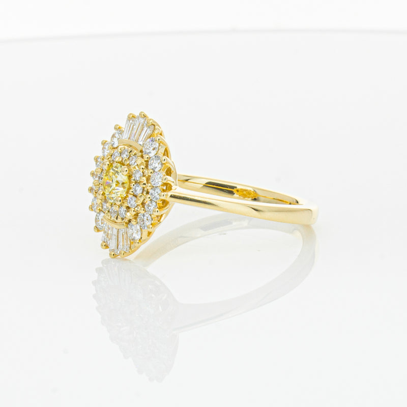 18ct Yellow Gold Yellow Diamond Ring-Ring-Walker & Hall