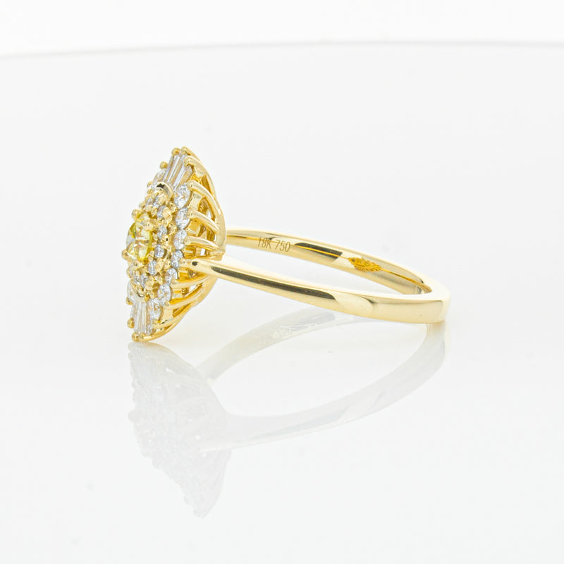 18ct Yellow Gold Yellow Diamond Ring-Ring-Walker & Hall