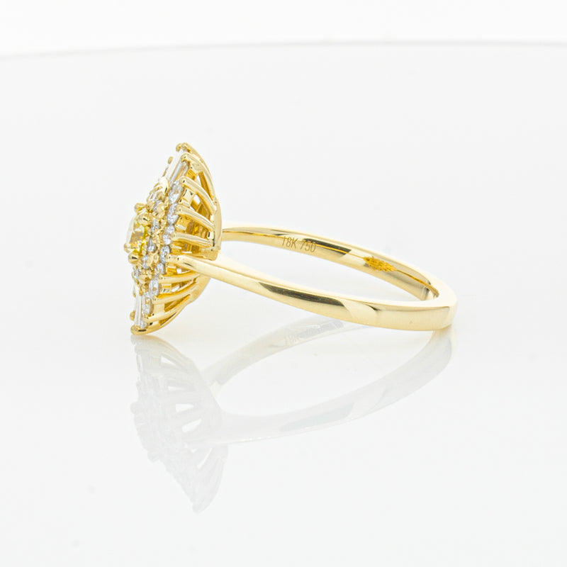 18ct Yellow Gold Yellow Diamond Ring-Ring-Walker & Hall