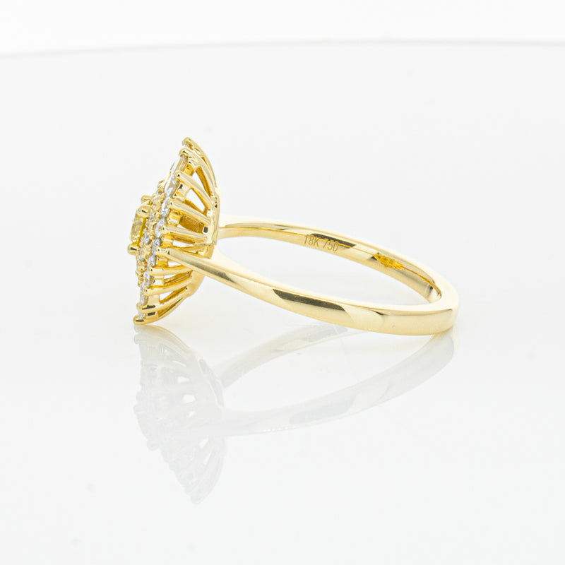 18ct Yellow Gold Yellow Diamond Ring-Ring-Walker & Hall