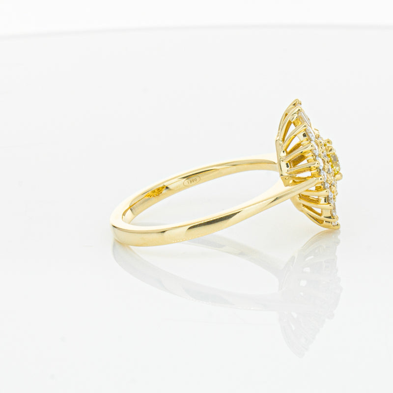 18ct Yellow Gold Yellow Diamond Ring-Ring-Walker & Hall