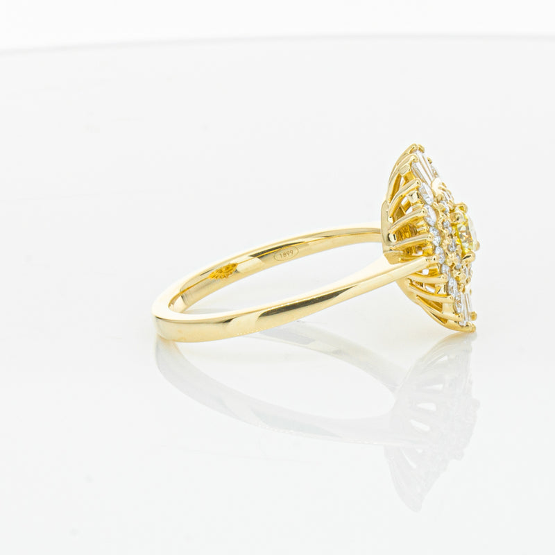 18ct Yellow Gold Yellow Diamond Ring-Ring-Walker & Hall