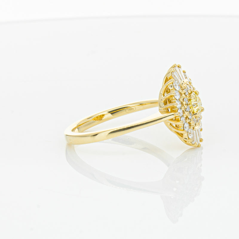 18ct Yellow Gold Yellow Diamond Ring-Ring-Walker & Hall