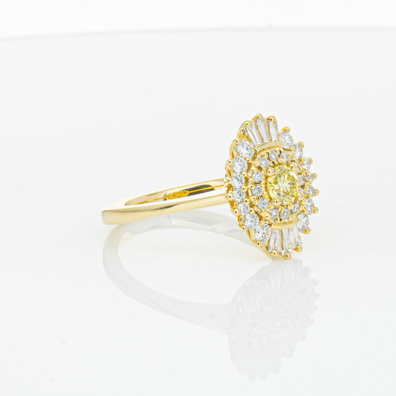 18ct Yellow Gold Yellow Diamond Ring-Ring-Walker & Hall