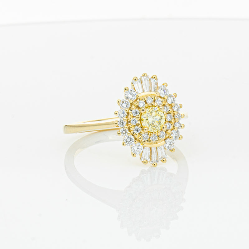 18ct Yellow Gold Yellow Diamond Ring-Ring-Walker & Hall