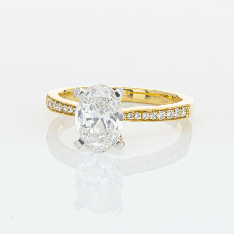 18ct Yellow Gold 1.50ct Oval Diamond Zenith Ring-Ring-Walker & Hall