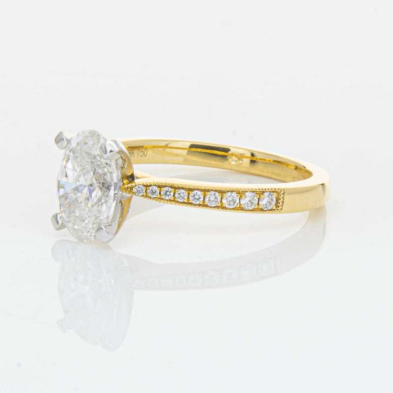 18ct Yellow Gold 1.50ct Oval Diamond Zenith Ring-Ring-Walker & Hall
