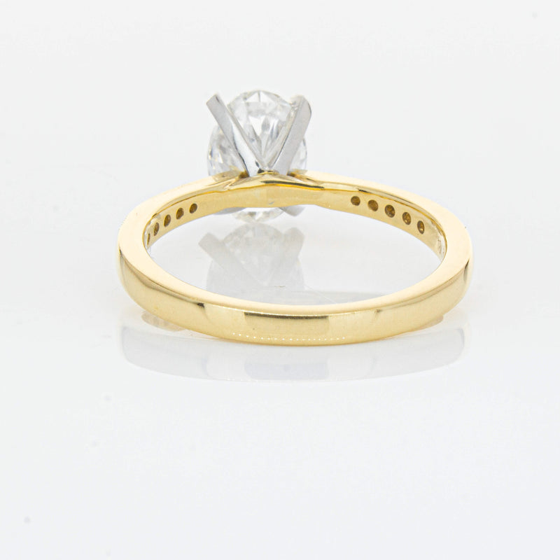 18ct Yellow Gold 1.50ct Oval Diamond Zenith Ring-Ring-Walker & Hall