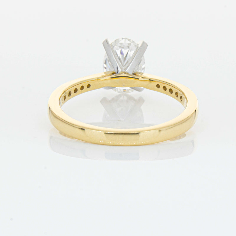 18ct Yellow Gold 1.50ct Oval Diamond Zenith Ring-Ring-Walker & Hall