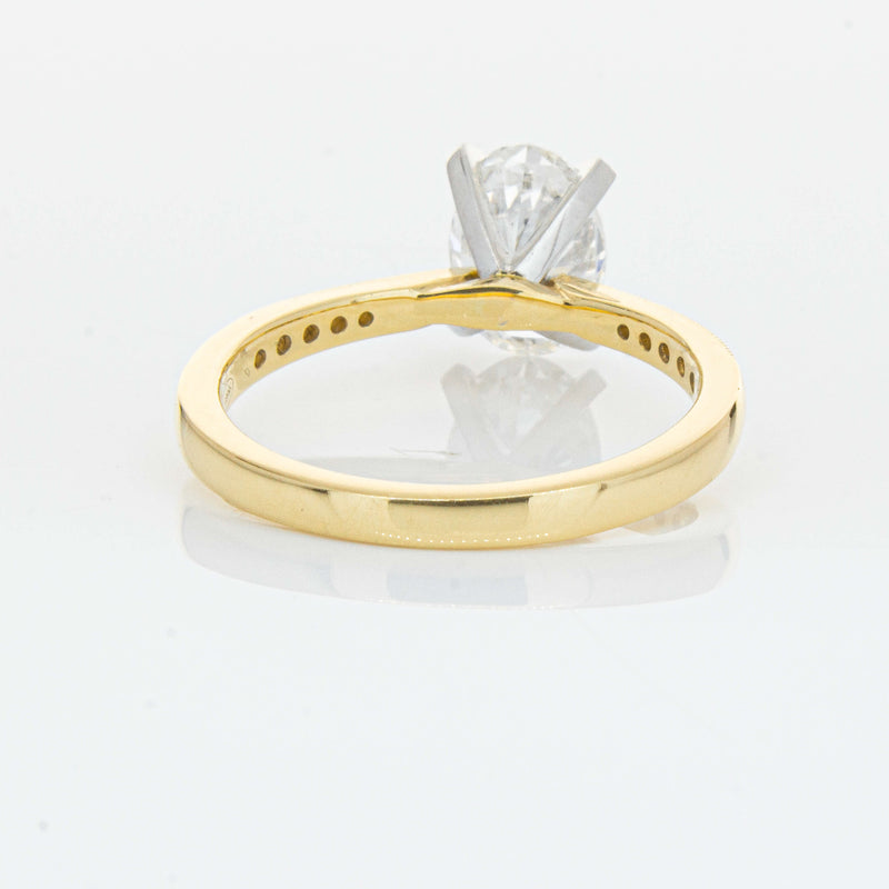 18ct Yellow Gold 1.50ct Oval Diamond Zenith Ring-Ring-Walker & Hall