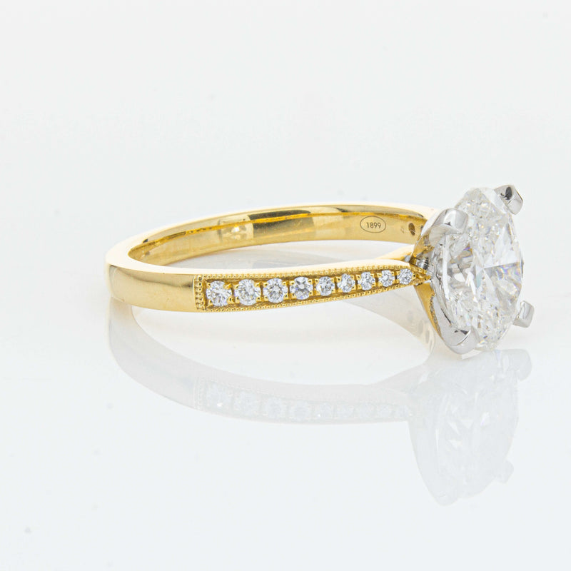18ct Yellow Gold 1.50ct Oval Diamond Zenith Ring-Ring-Walker & Hall