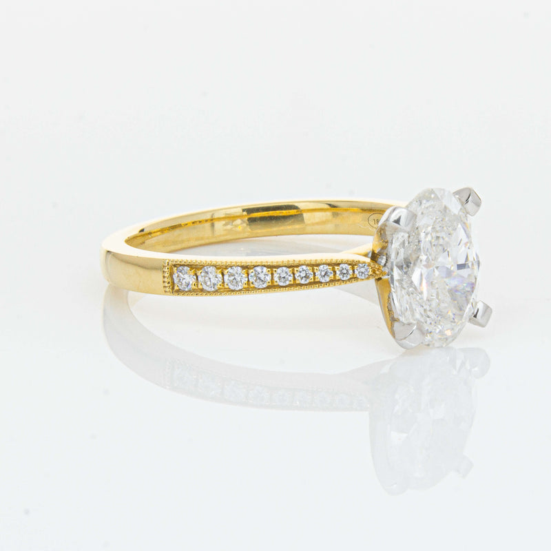 18ct Yellow Gold 1.50ct Oval Diamond Zenith Ring-Ring-Walker & Hall