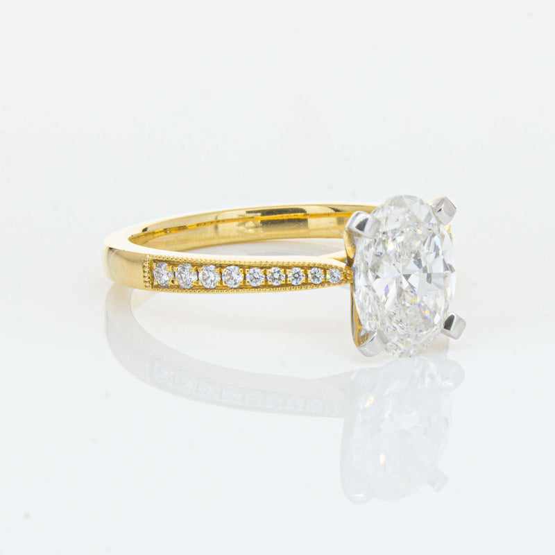 18ct Yellow Gold 1.50ct Oval Diamond Zenith Ring-Ring-Walker & Hall