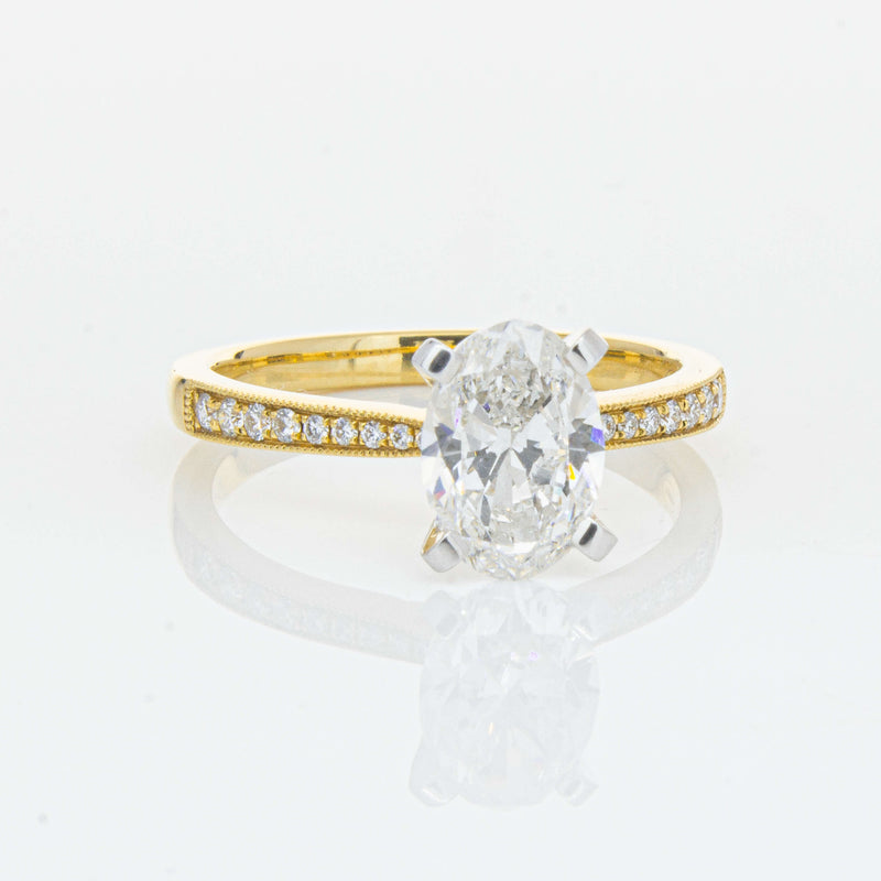 18ct Yellow Gold 1.50ct Oval Diamond Zenith Ring-Ring-Walker & Hall