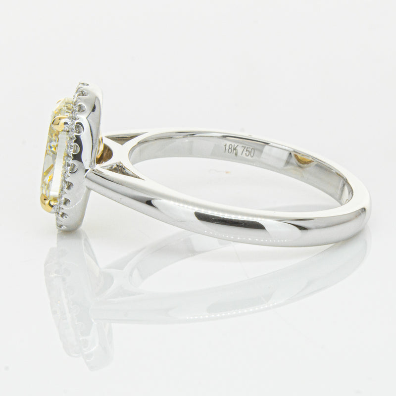 18ct White Gold Yellow Oval Cut 2.01ct Diamond Nina Ring-Ring-Walker & Hall