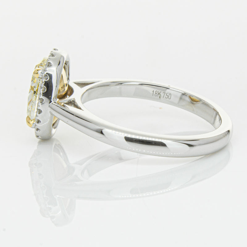 18ct White Gold Yellow Oval Cut 2.01ct Diamond Nina Ring-Ring-Walker & Hall