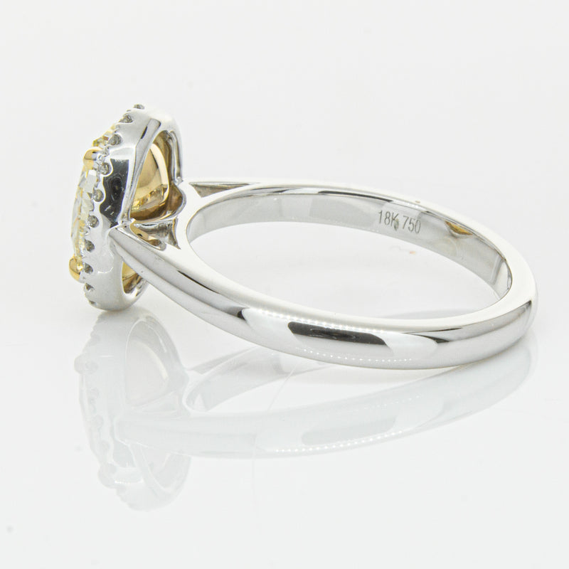 18ct White Gold Yellow Oval Cut 2.01ct Diamond Nina Ring-Ring-Walker & Hall