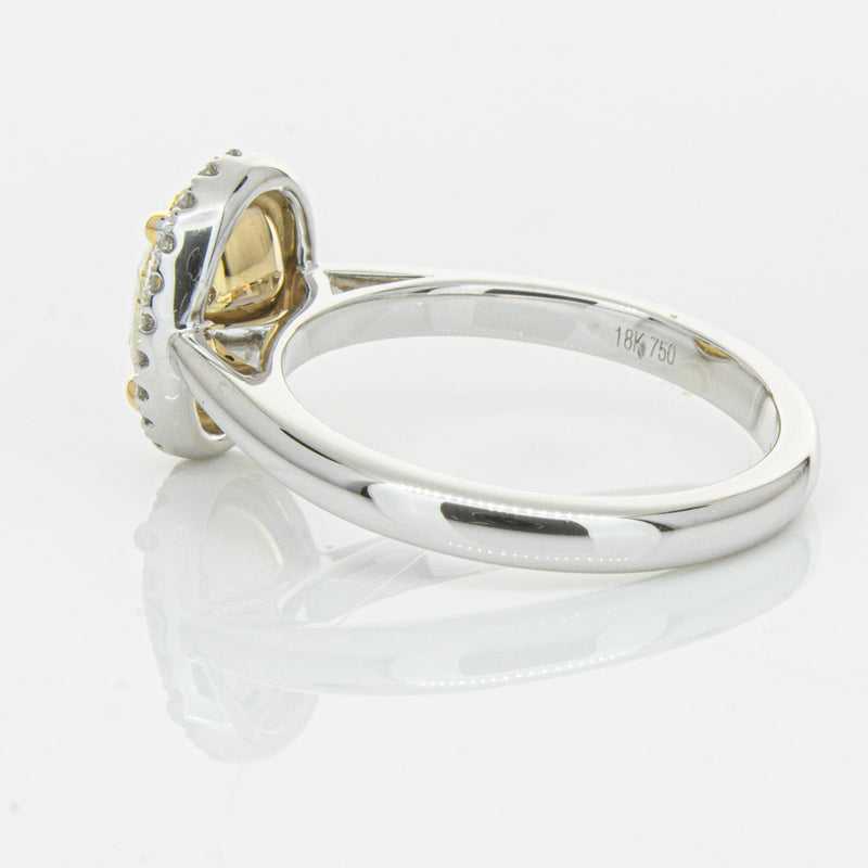 18ct White Gold Yellow Oval Cut 2.01ct Diamond Nina Ring-Ring-Walker & Hall