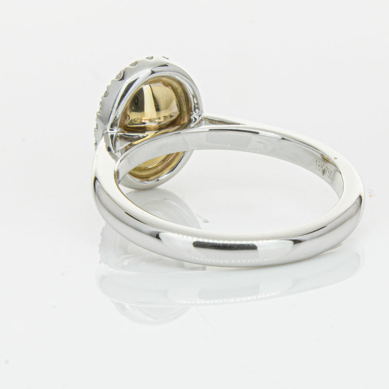 18ct White Gold Yellow Oval Cut 2.01ct Diamond Nina Ring-Ring-Walker & Hall