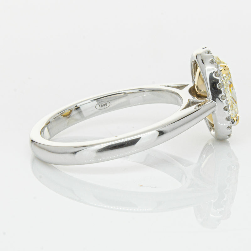 18ct White Gold Yellow Oval Cut 2.01ct Diamond Nina Ring-Ring-Walker & Hall