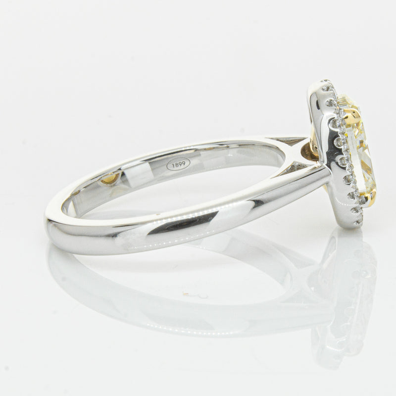 18ct White Gold Yellow Oval Cut 2.01ct Diamond Nina Ring-Ring-Walker & Hall