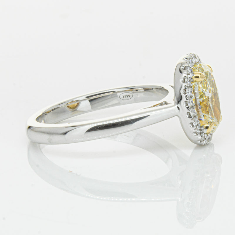 18ct White Gold Yellow Oval Cut 2.01ct Diamond Nina Ring-Ring-Walker & Hall