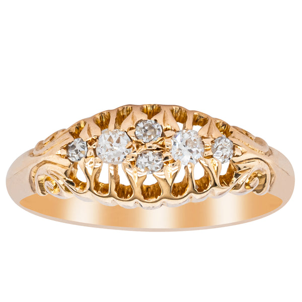 Vintage 18ct Yellow Gold .21ct Diamond Ring - Ring - Walker & Hall