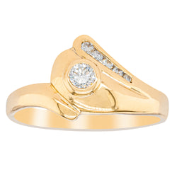Deja Vu 21ct Yellow Gold .13ct Diamond Ring - Ring - Walker & Hall