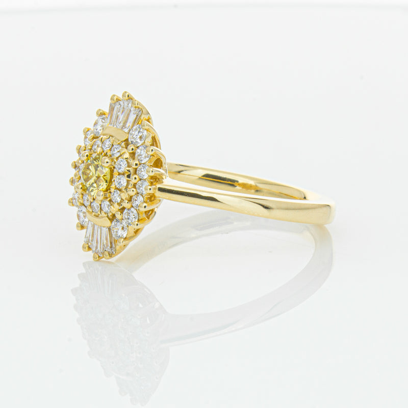 18ct Yellow Gold .16ct Yellow Diamond Kira Ring-Ring-Walker & Hall