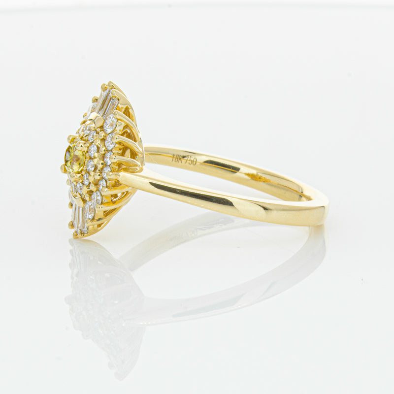 18ct Yellow Gold .16ct Yellow Diamond Kira Ring-Ring-Walker & Hall