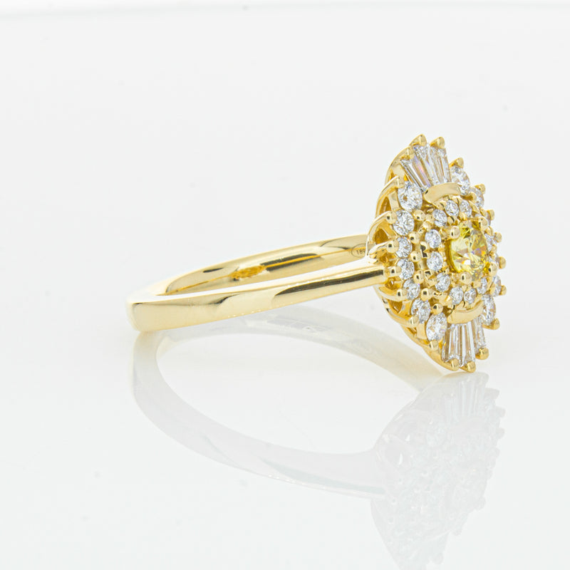 18ct Yellow Gold .16ct Yellow Diamond Kira Ring-Ring-Walker & Hall