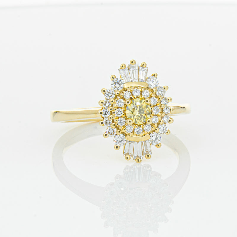 18ct Yellow Gold .16ct Yellow Diamond Kira Ring-Ring-Walker & Hall