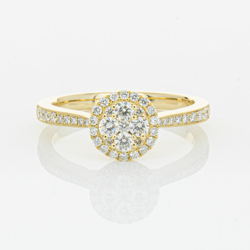 14ct Yellow Gold .44ct Diamond Phoebe Ring-Ring-Walker & Hall