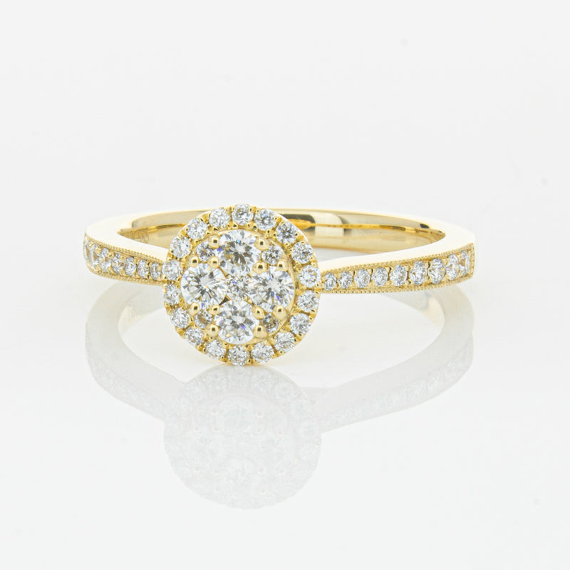 14ct Yellow Gold .44ct Diamond Phoebe Ring-Ring-Walker & Hall