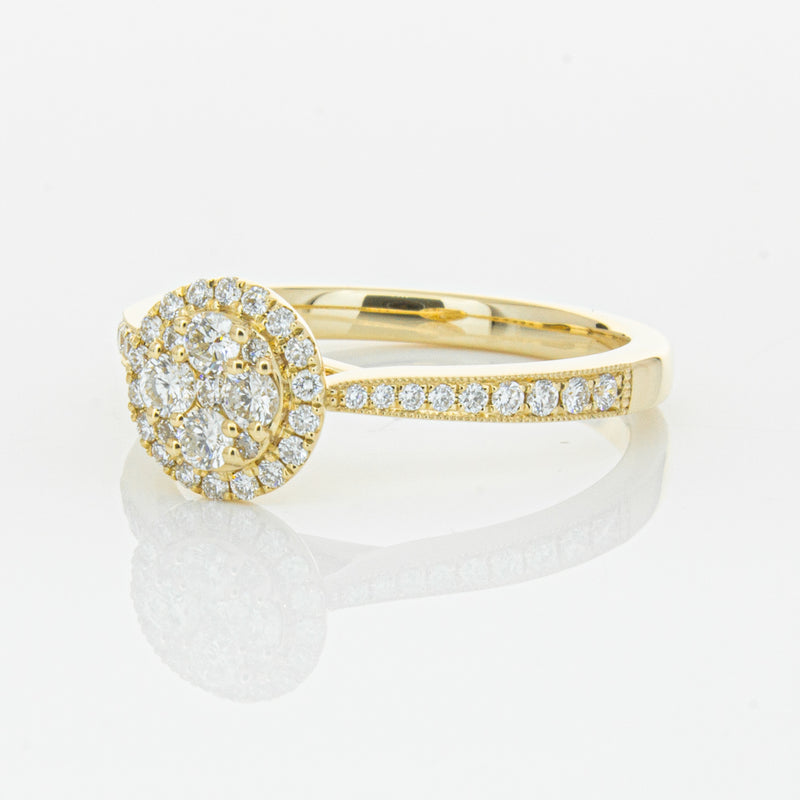 14ct Yellow Gold .44ct Diamond Phoebe Ring-Ring-Walker & Hall