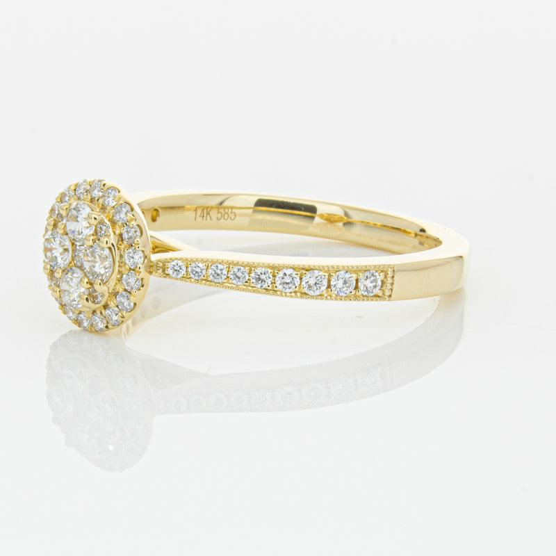 14ct Yellow Gold .44ct Diamond Phoebe Ring-Ring-Walker & Hall