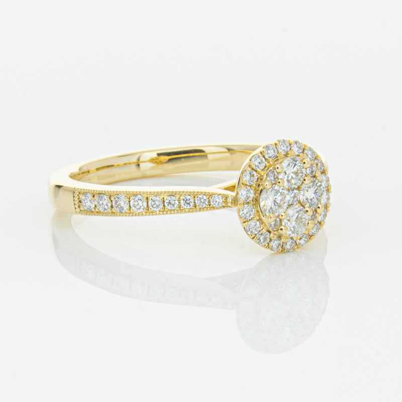14ct Yellow Gold .44ct Diamond Phoebe Ring-Ring-Walker & Hall