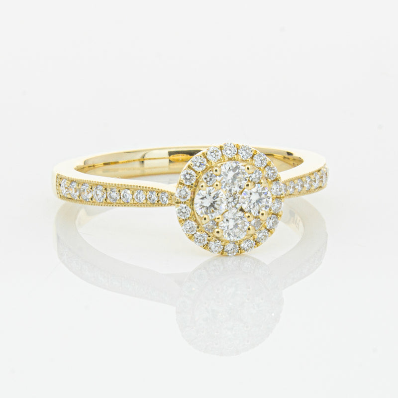 14ct Yellow Gold .44ct Diamond Phoebe Ring-Ring-Walker & Hall