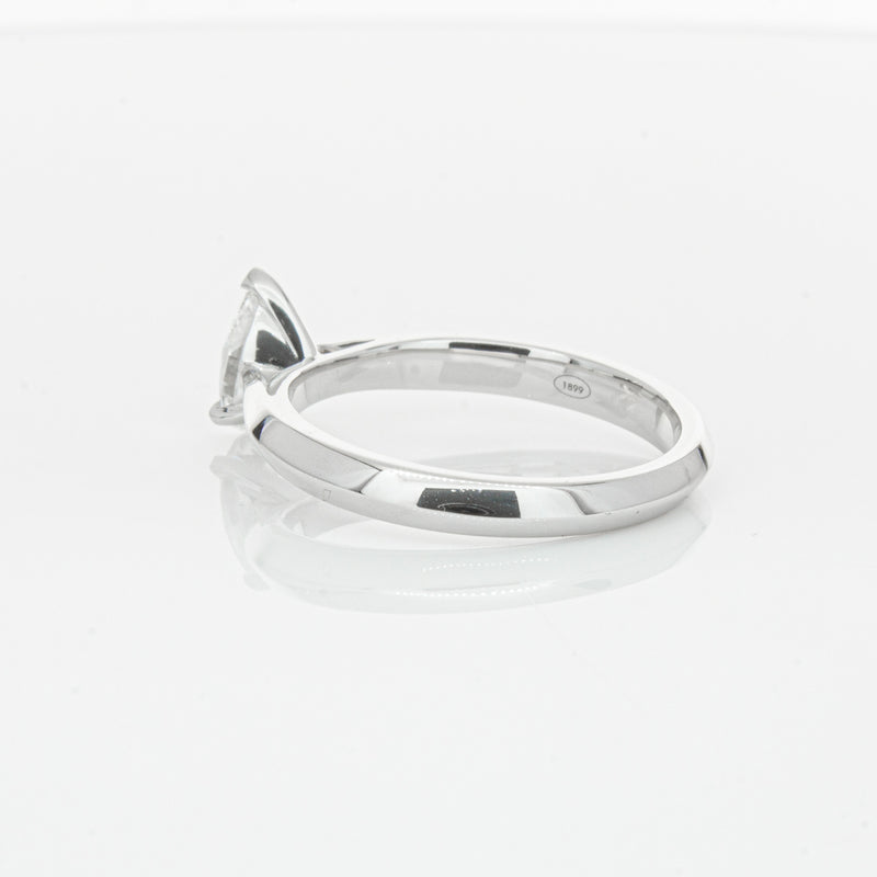 18ct White Gold .71ct Pear Diamond Venetian Ring-Ring-Walker & Hall