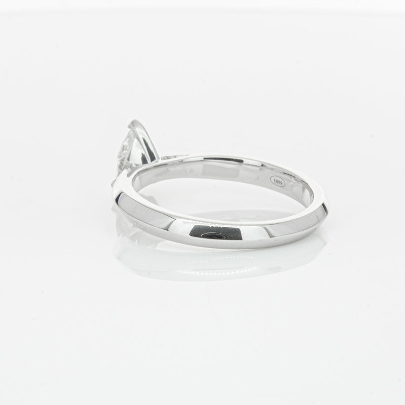 18ct White Gold .71ct Pear Diamond Venetian Ring-Ring-Walker & Hall