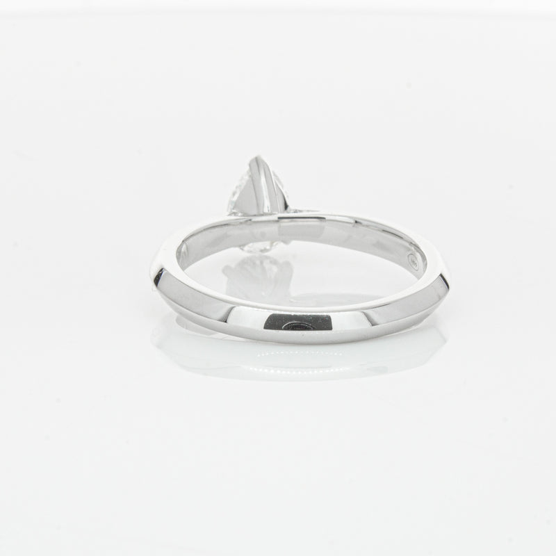 18ct White Gold .71ct Pear Diamond Venetian Ring-Ring-Walker & Hall