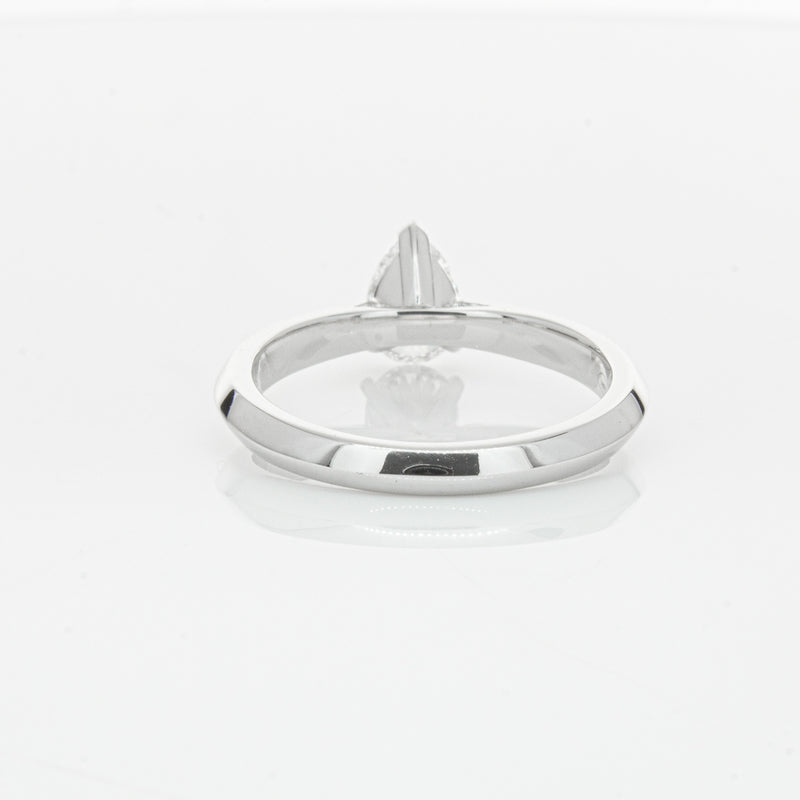 18ct White Gold .71ct Pear Diamond Venetian Ring-Ring-Walker & Hall