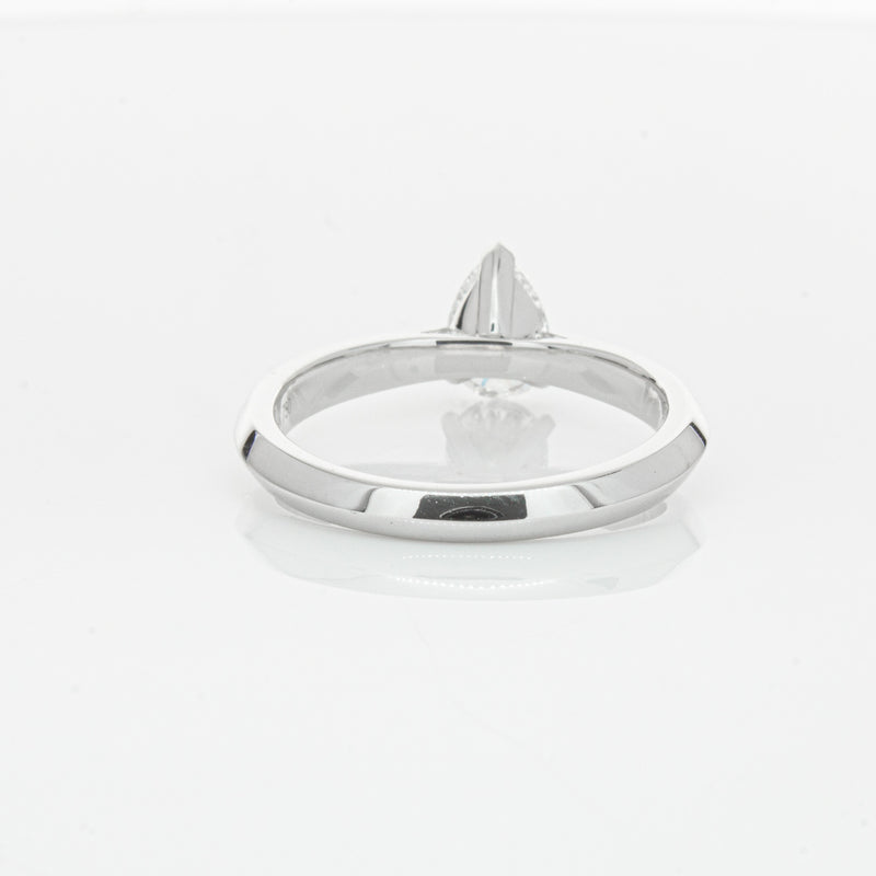 18ct White Gold .71ct Pear Diamond Venetian Ring-Ring-Walker & Hall